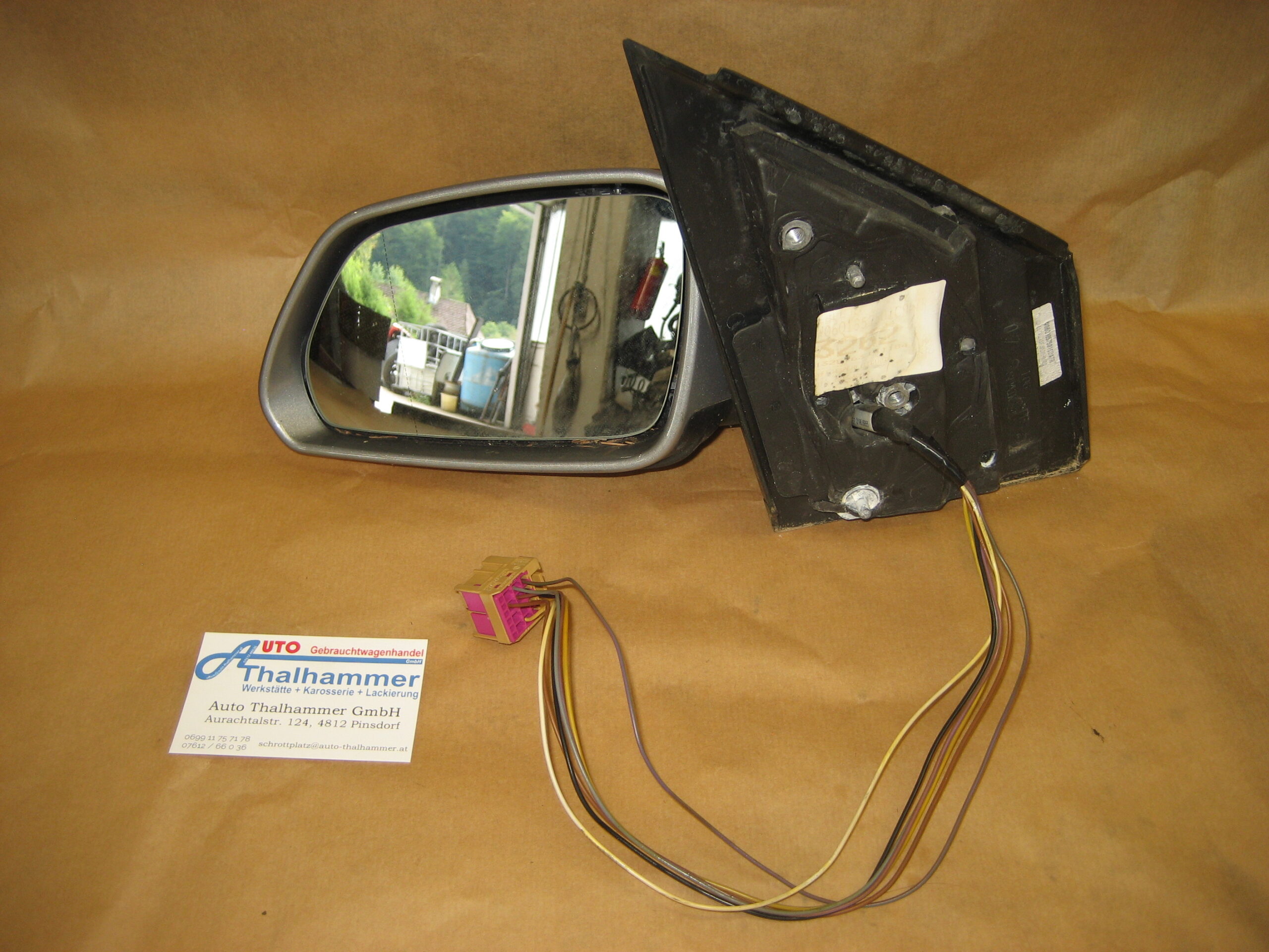VW Polo 9N Außenspiegel links Spiegel elektrisch unlackiert - LRP